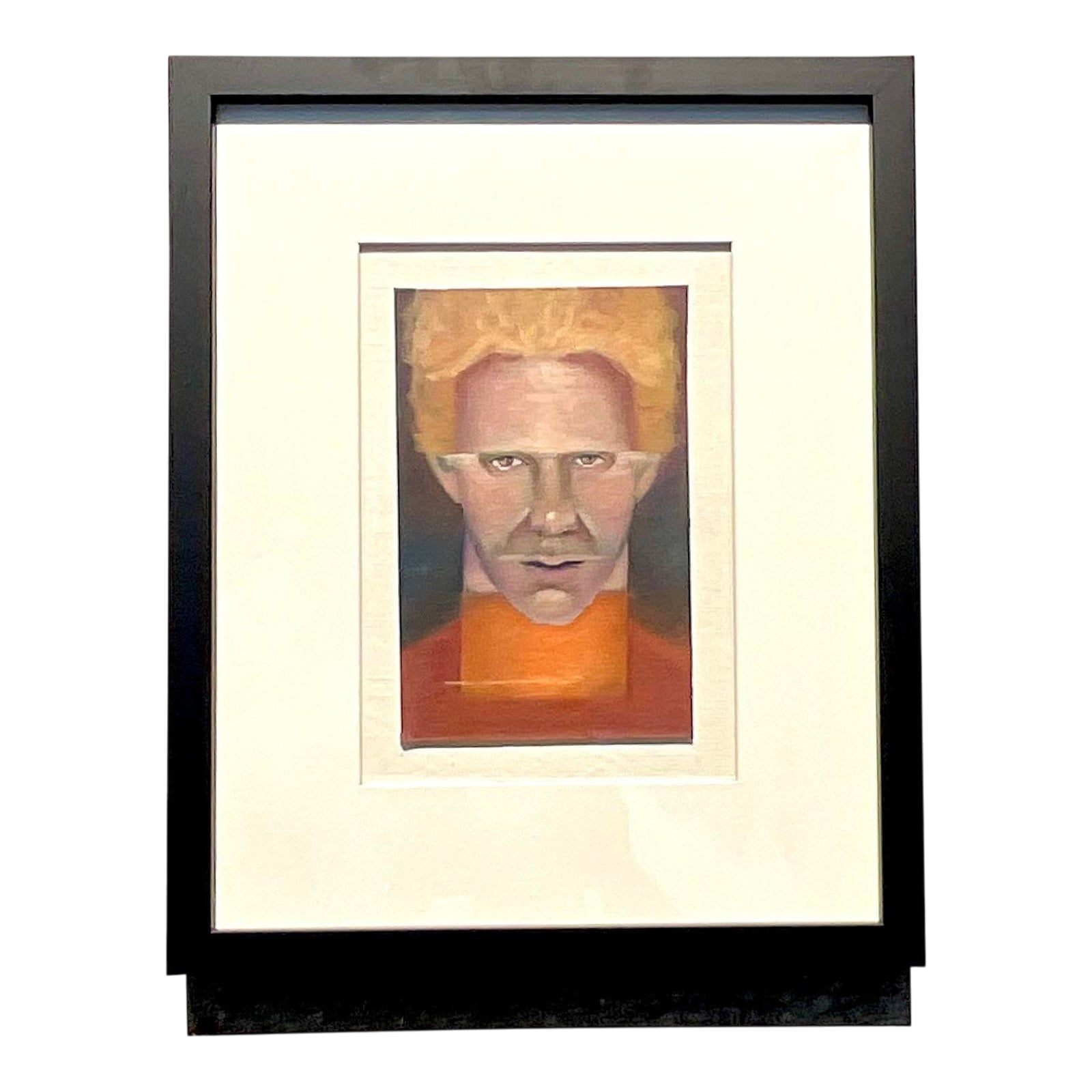 Vintage Boho Signed Original Oil Portrait on Board