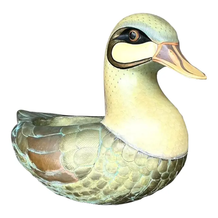Vintage Boho Signed Sergio Bustamante Duck Planter