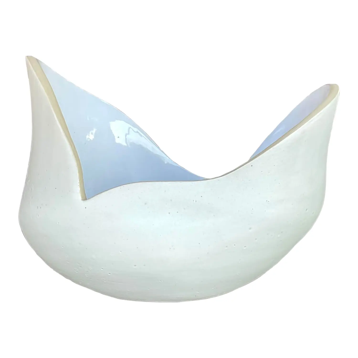 Vintage Boho Signed Slab Built Biomorphic Bowl