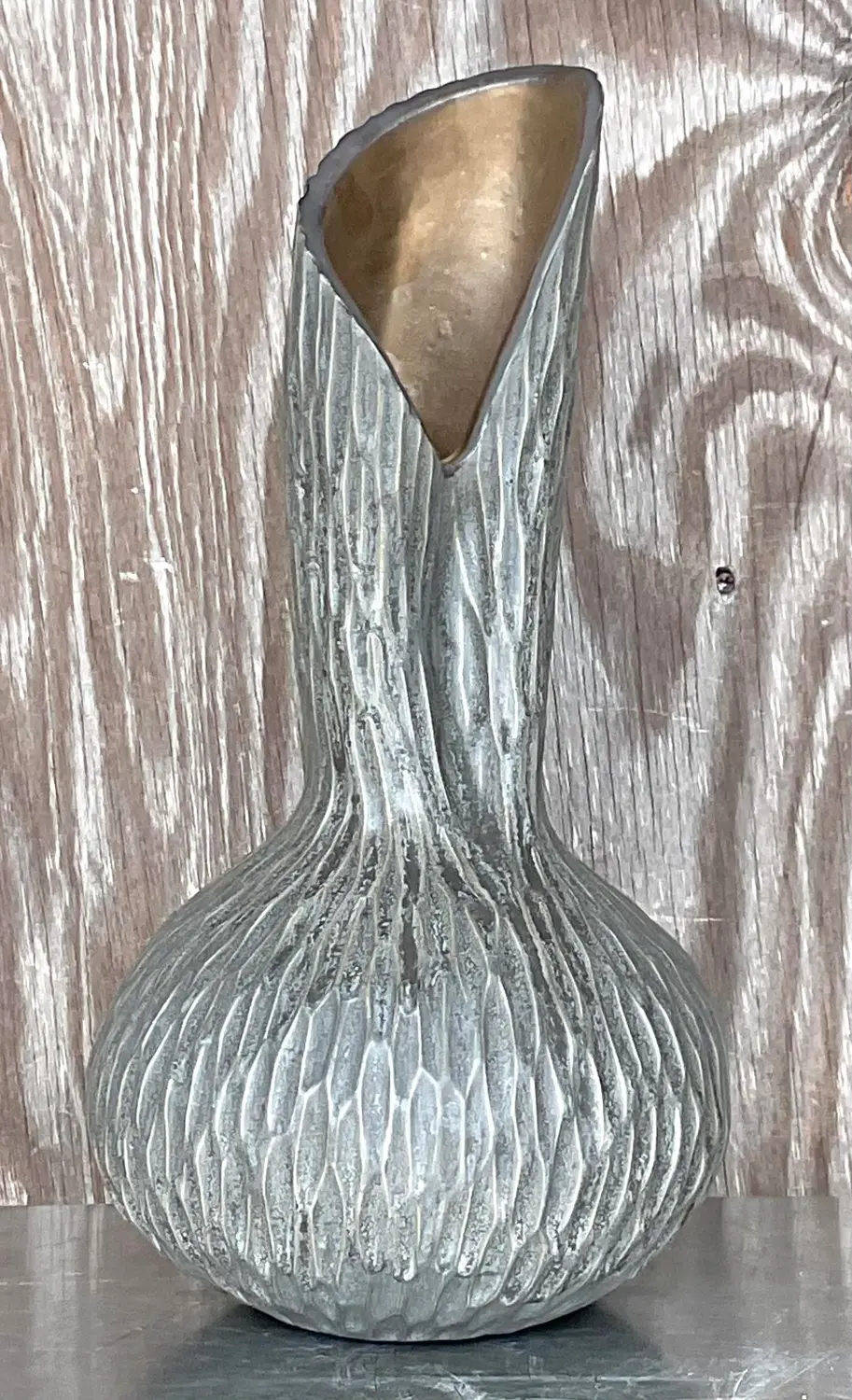 Vintage Boho Signed Studio Pottery Vase - Detail view
