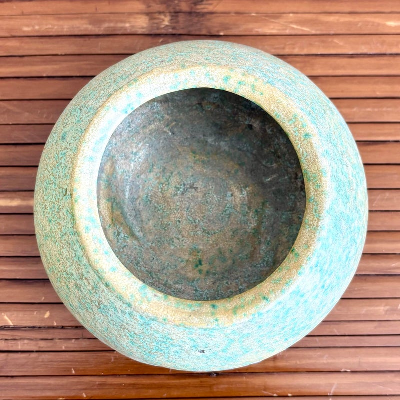 Vintage Boho Small Ceramic Bowl - Top view