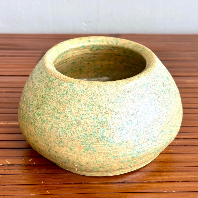 Vintage Boho Small Ceramic Bowl - Side view