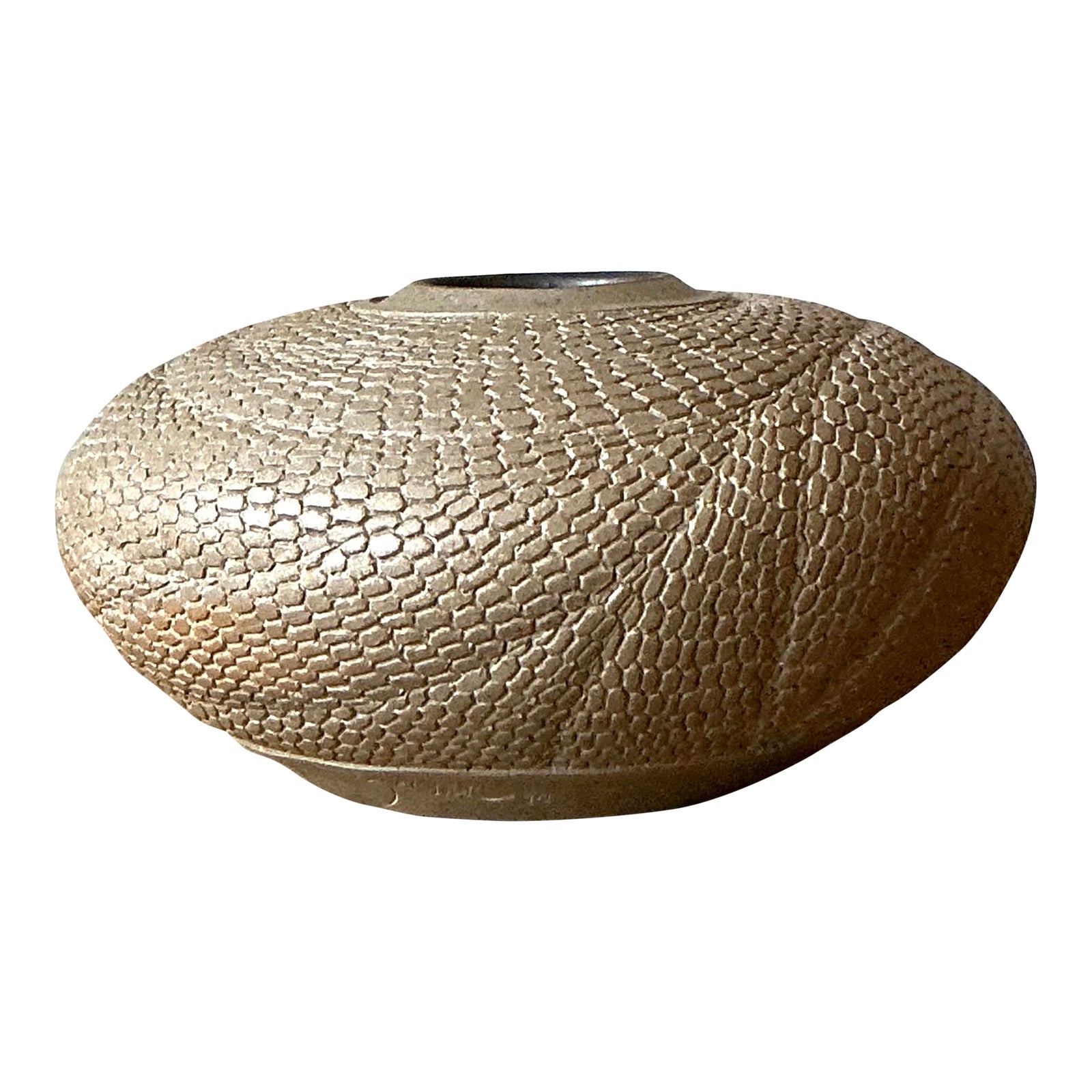 Vintage Boho Snake Skin Original Studio Pottery Vase