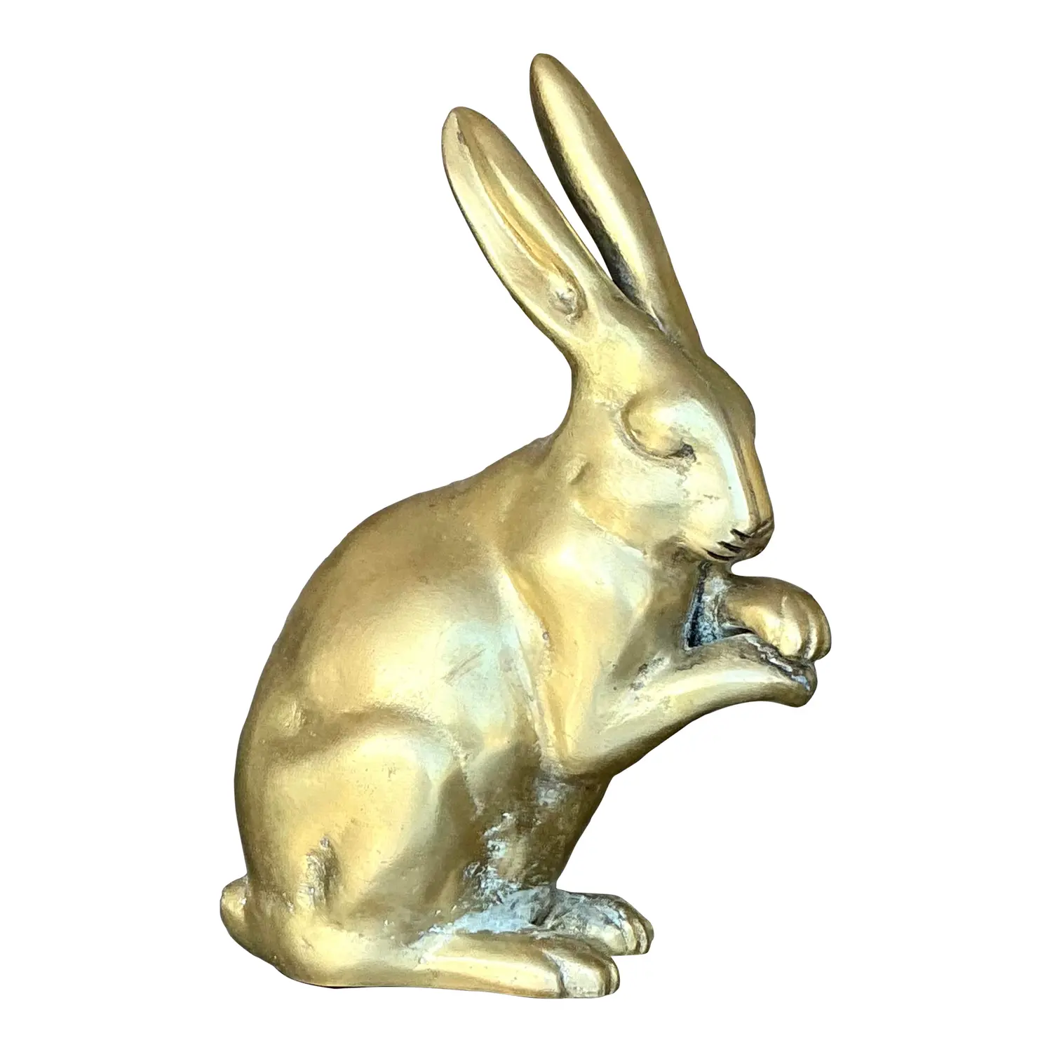 Vintage Boho Solid Brass Bunny