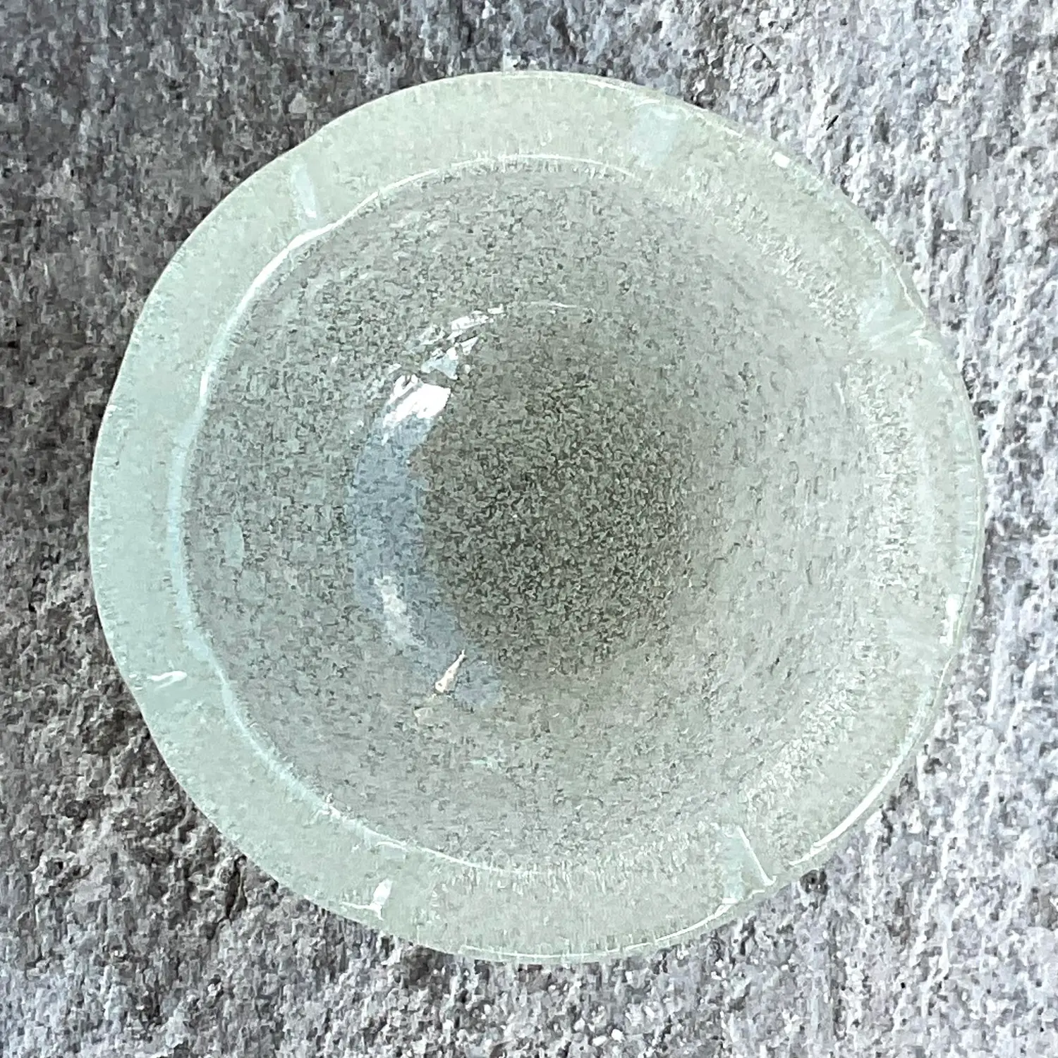 Vintage Boho Speckled Glass Bowl - Back view