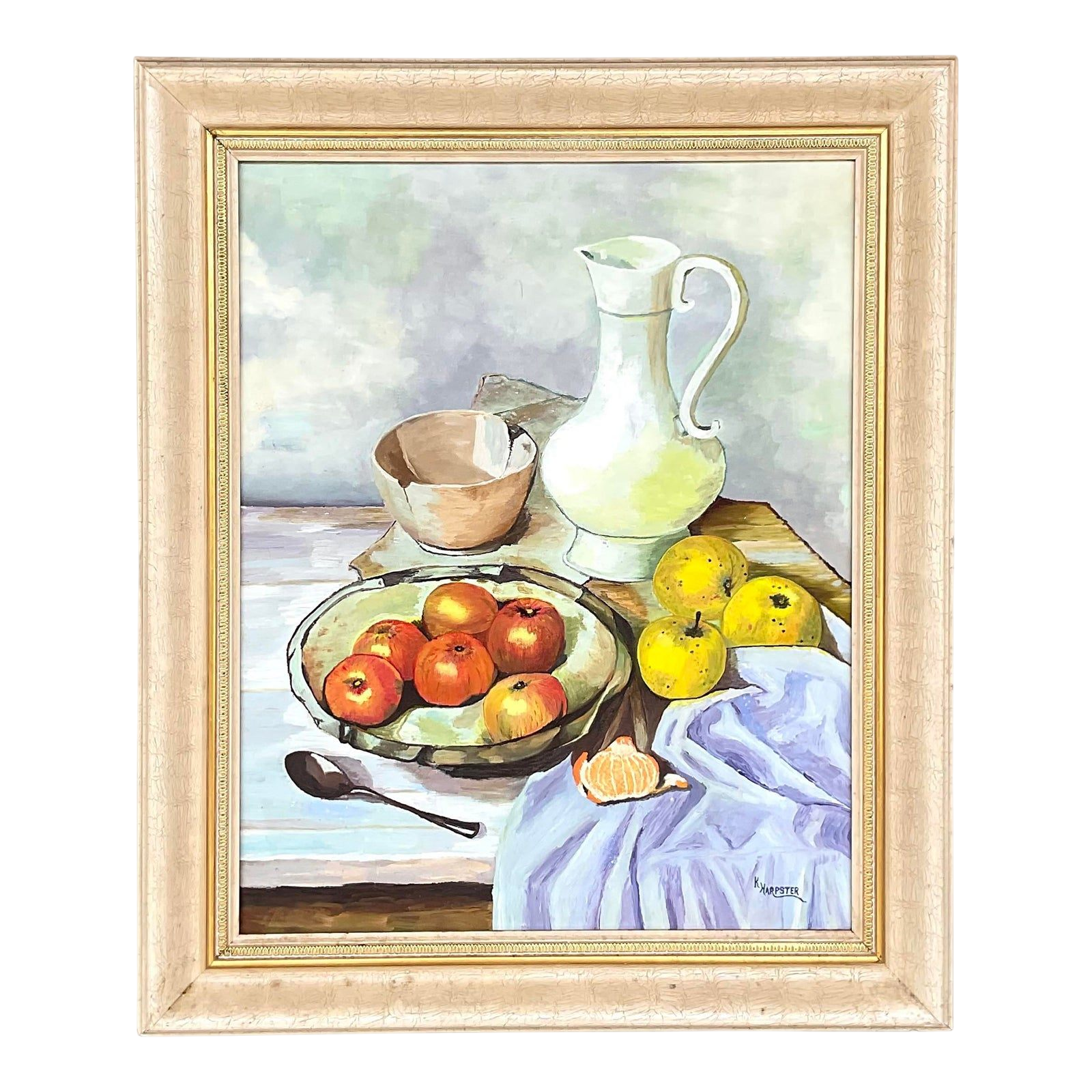 Vintage Boho Still Life Signed in Frame