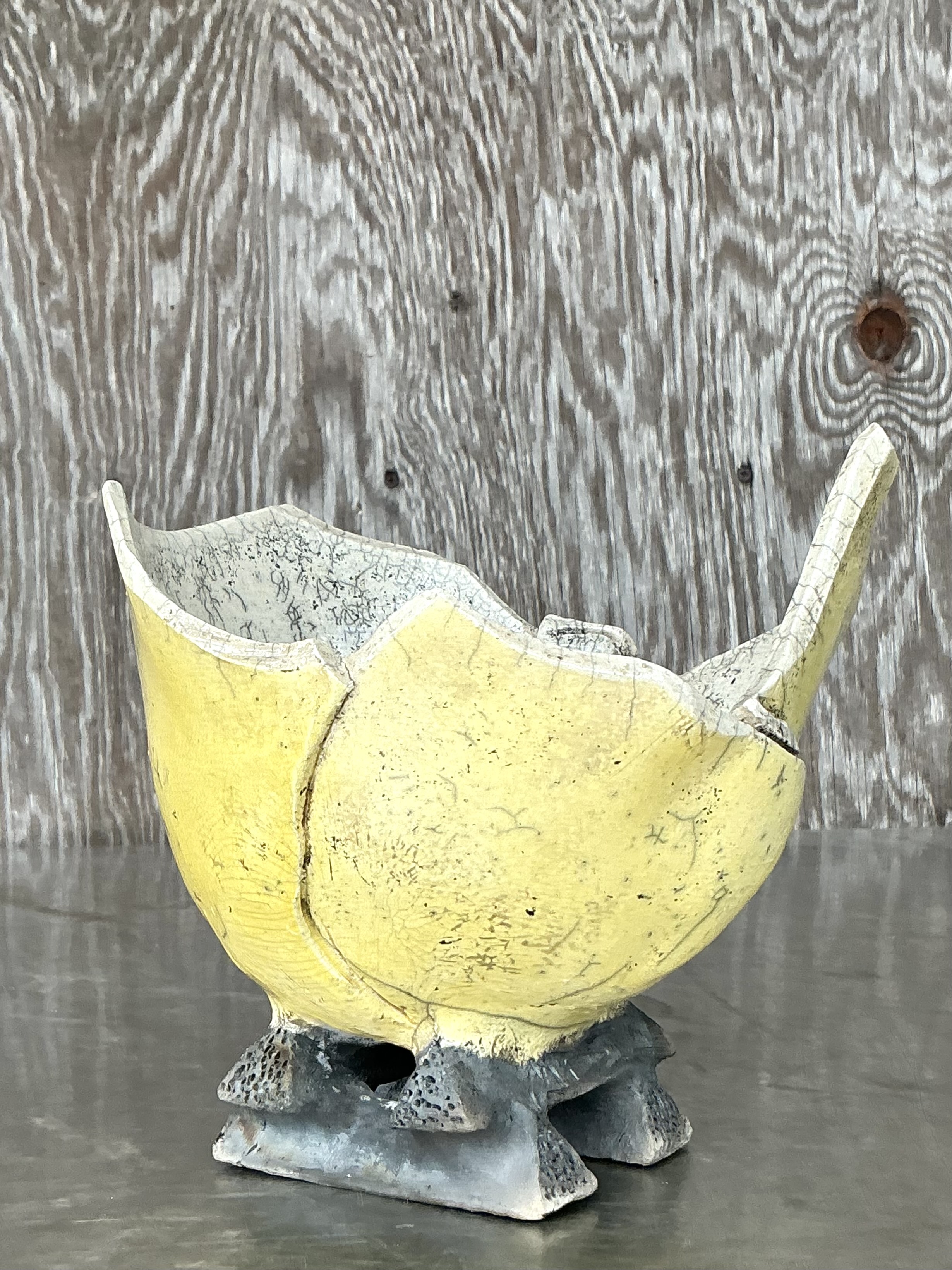 Vintage Boho Studio Pottery Bowl - Side view