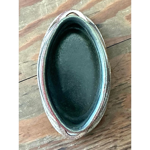 Vintage Boho Studio Pottery Bowl - Top view
