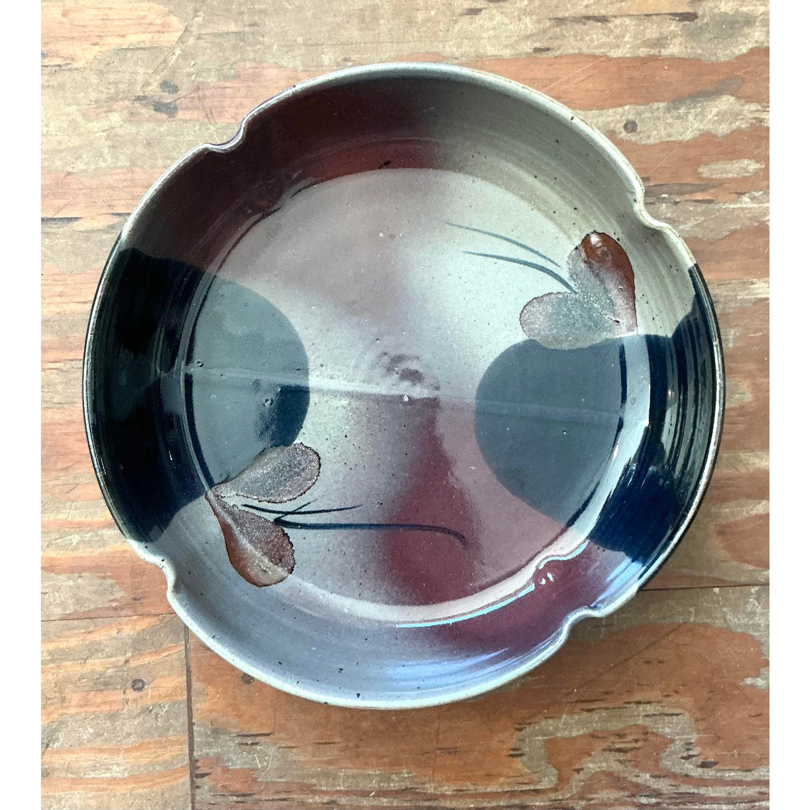 Vintage Boho Studio Pottery Bowl - Side view