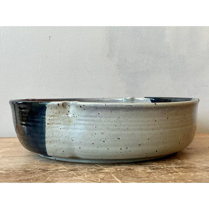 Vintage Boho Studio Pottery Bowl - Top view