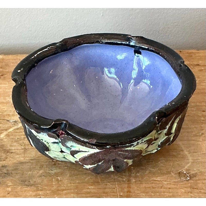 Vintage Boho Studio Pottery Bowl - Side view