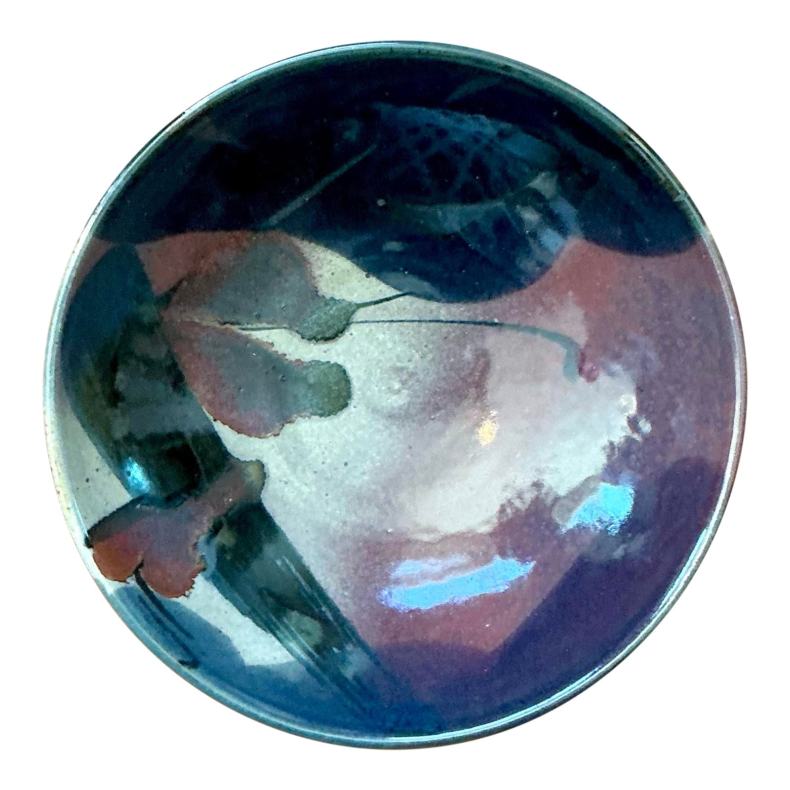 Vintage Boho Studio Pottery Bowl - Detail view