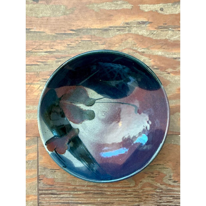 Vintage Boho Studio Pottery Bowl - Side view