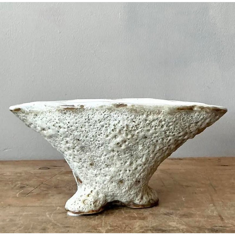 Vintage Boho Studio Pottery Bowl - Detail view