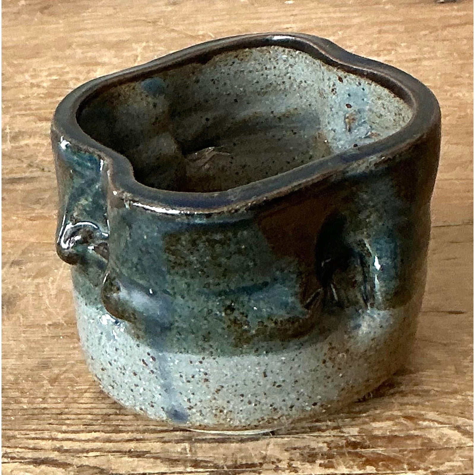 Vintage Boho Studio Pottery Bowl - Side view