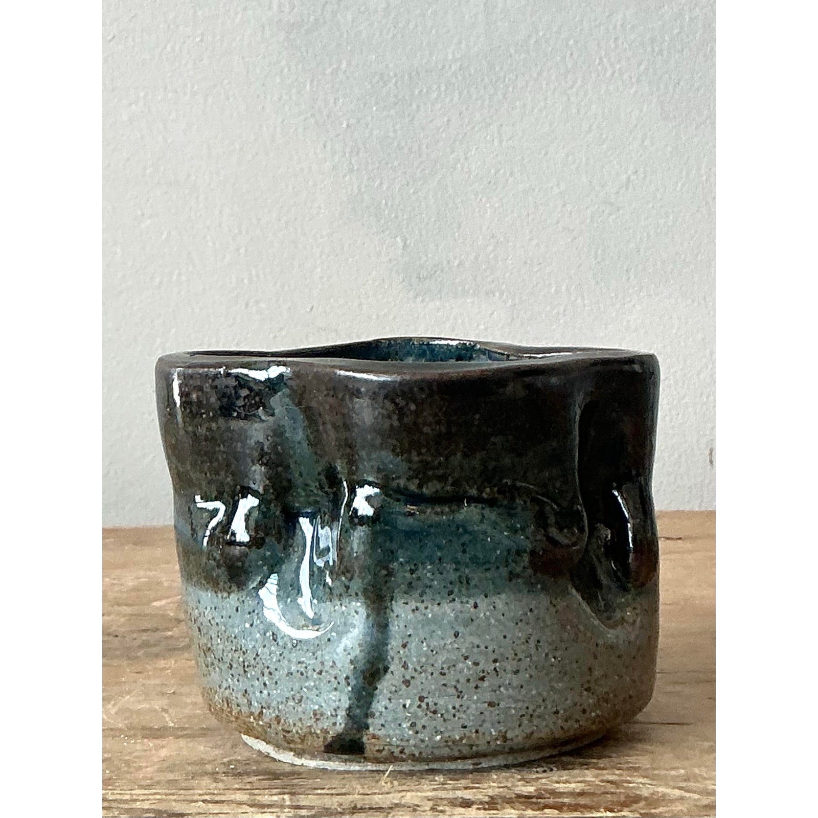 Vintage Boho Studio Pottery Bowl - Detail view