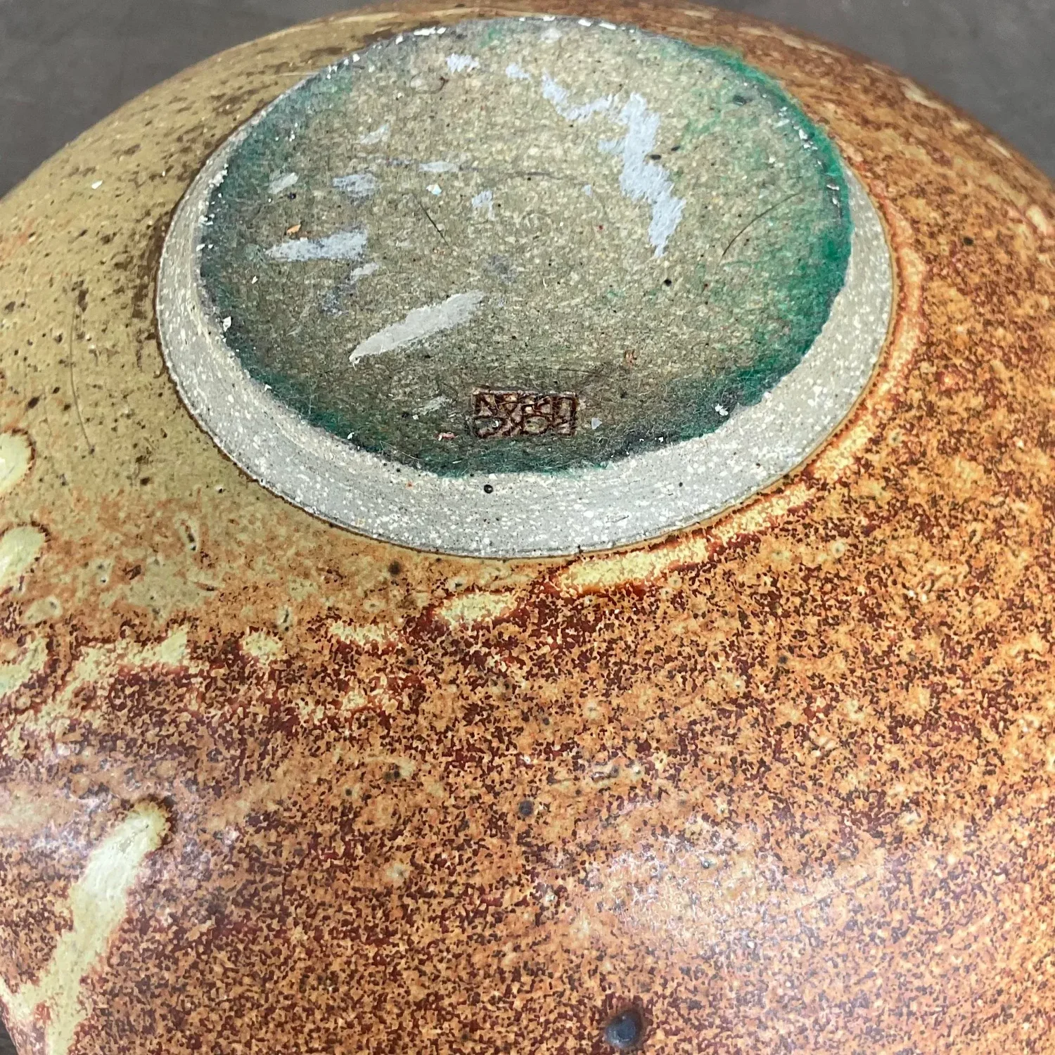 Vintage Boho Studio Pottery Bowl - Back view