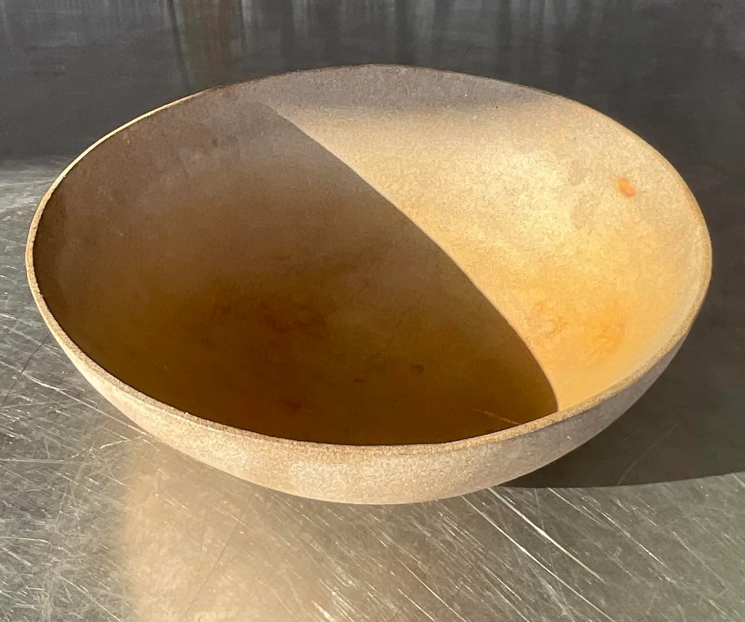 Vintage Boho Studio Pottery Bowl - Side view