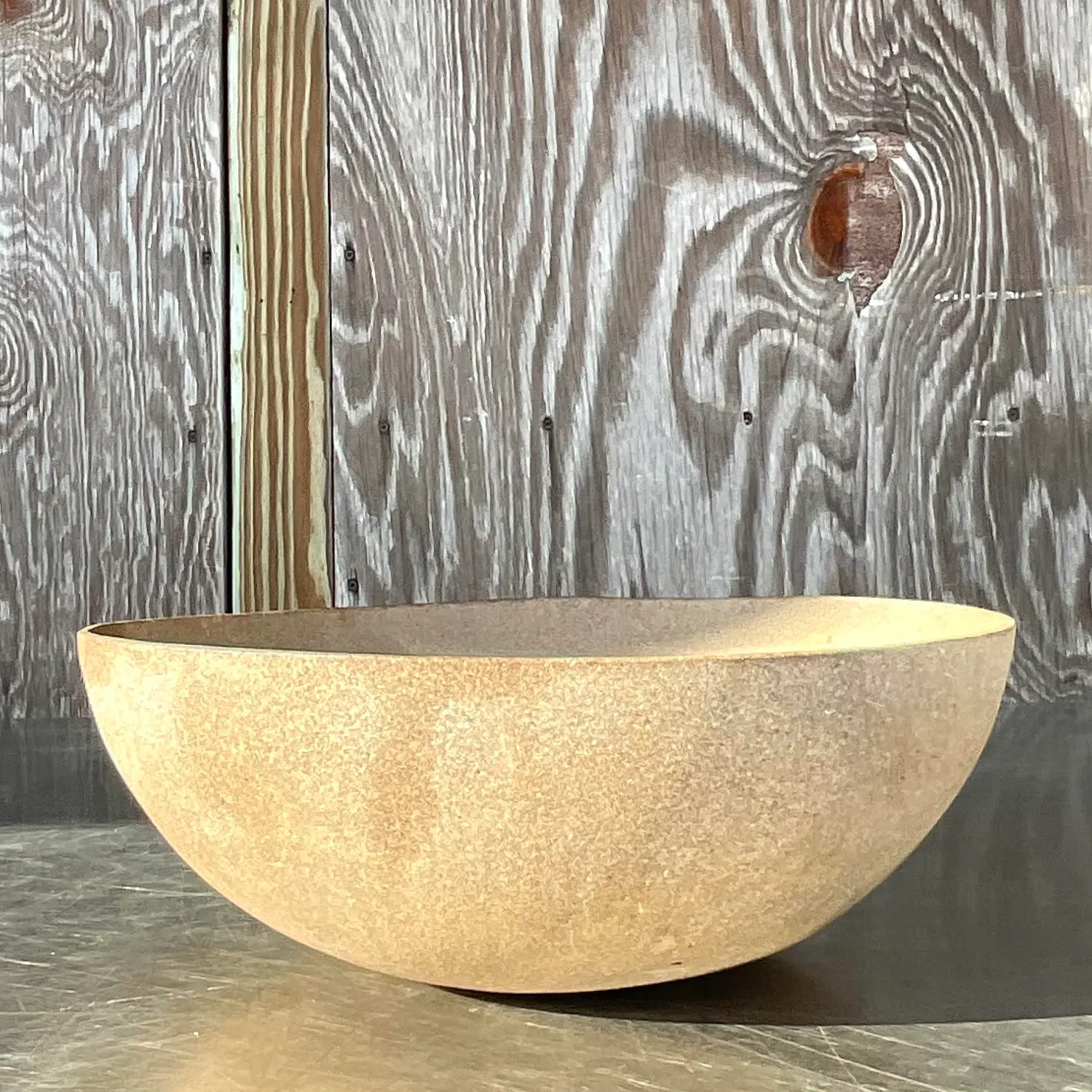 Vintage Boho Studio Pottery Bowl - Top view