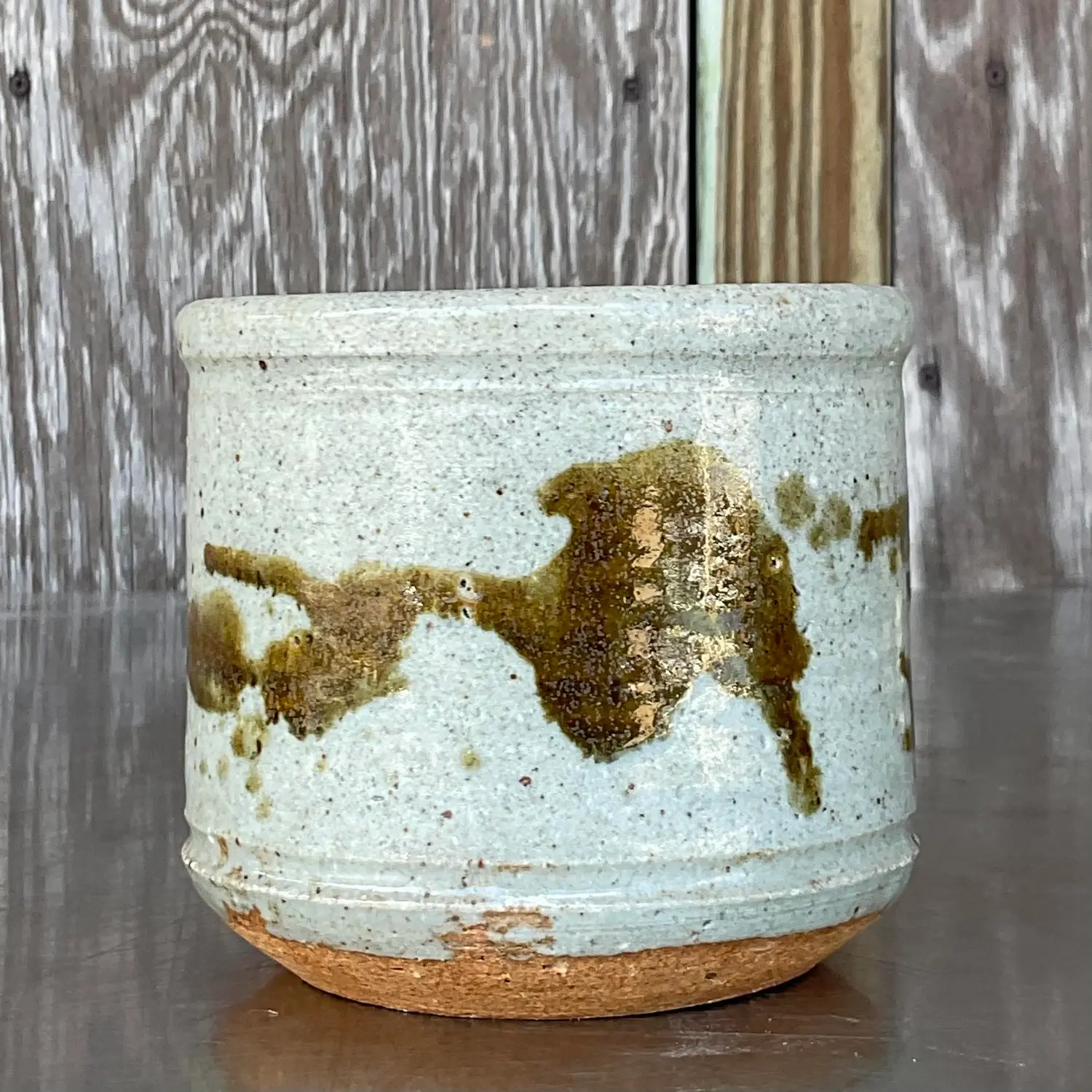 Vintage Boho Studio Pottery Bowl - Detail view