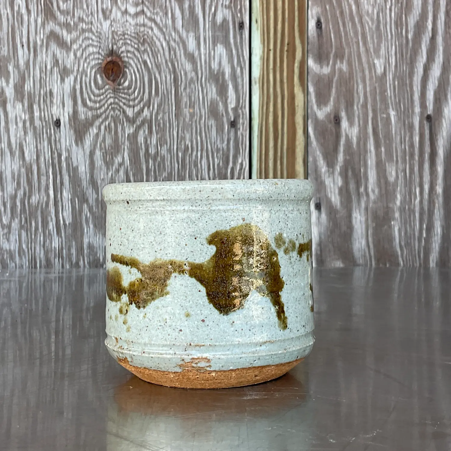Vintage Boho Studio Pottery Bowl - Top view