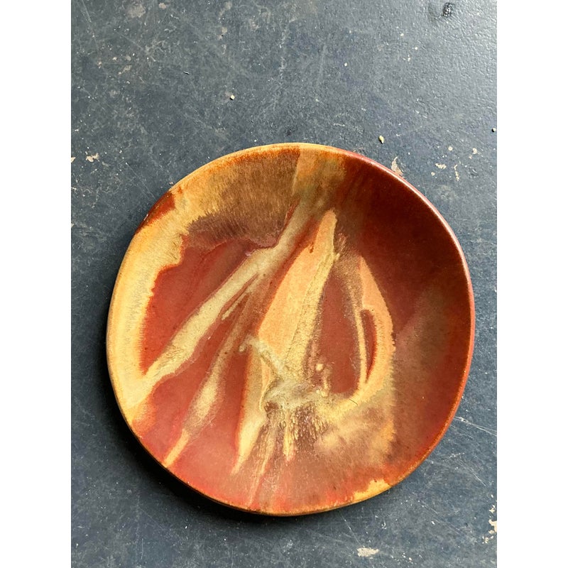 Vintage Boho Studio Pottery Charger - Side view