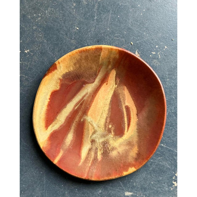 Vintage Boho Studio Pottery Charger - Top view