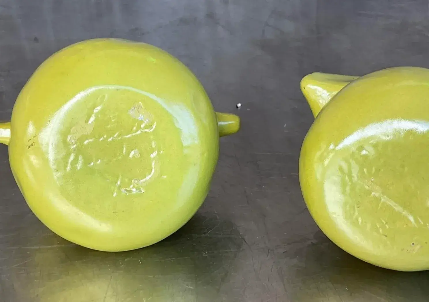 Vintage Boho Studio Pottery Cream and Sugar Set - Side view