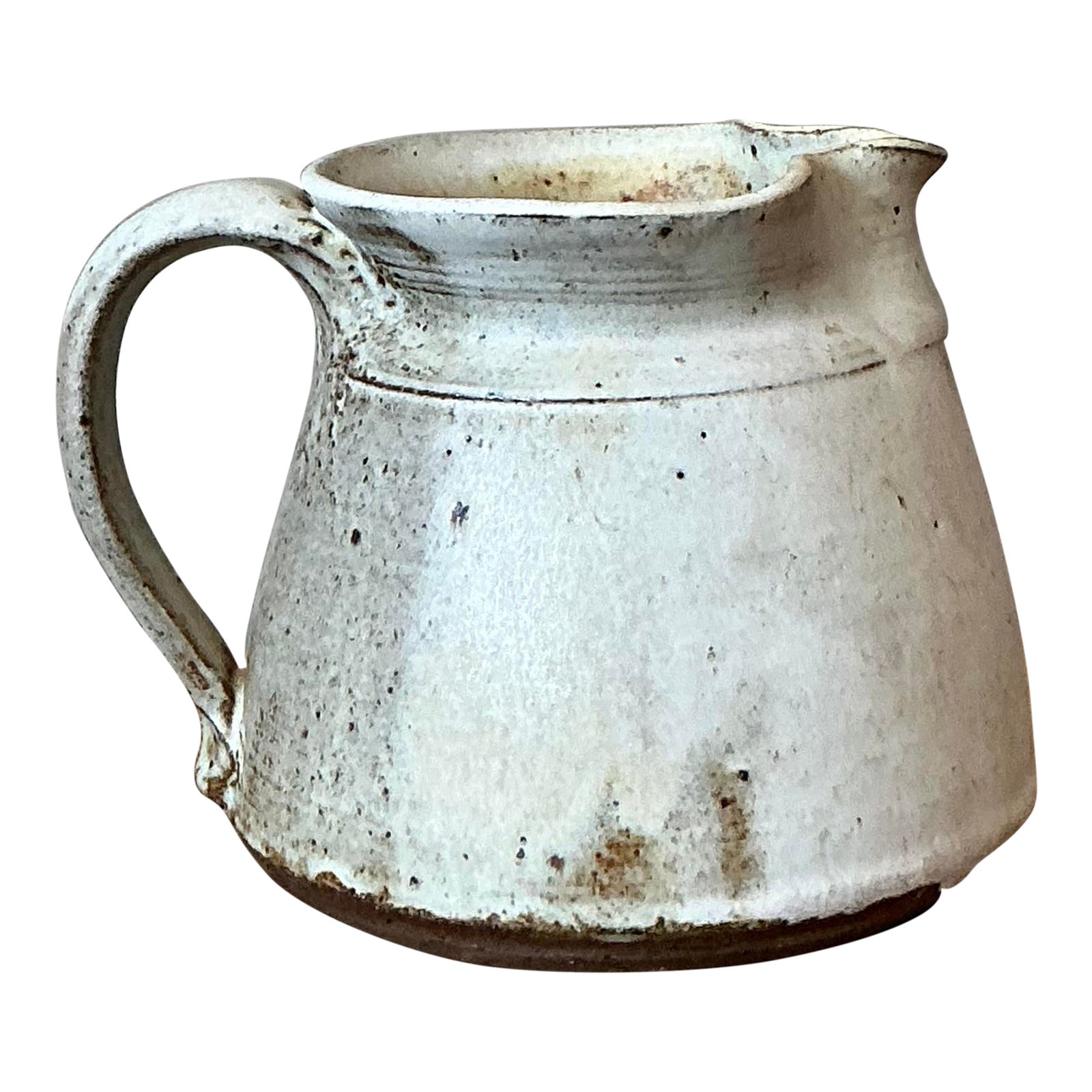 Vintage Boho Studio Pottery Pitcher - Detail view