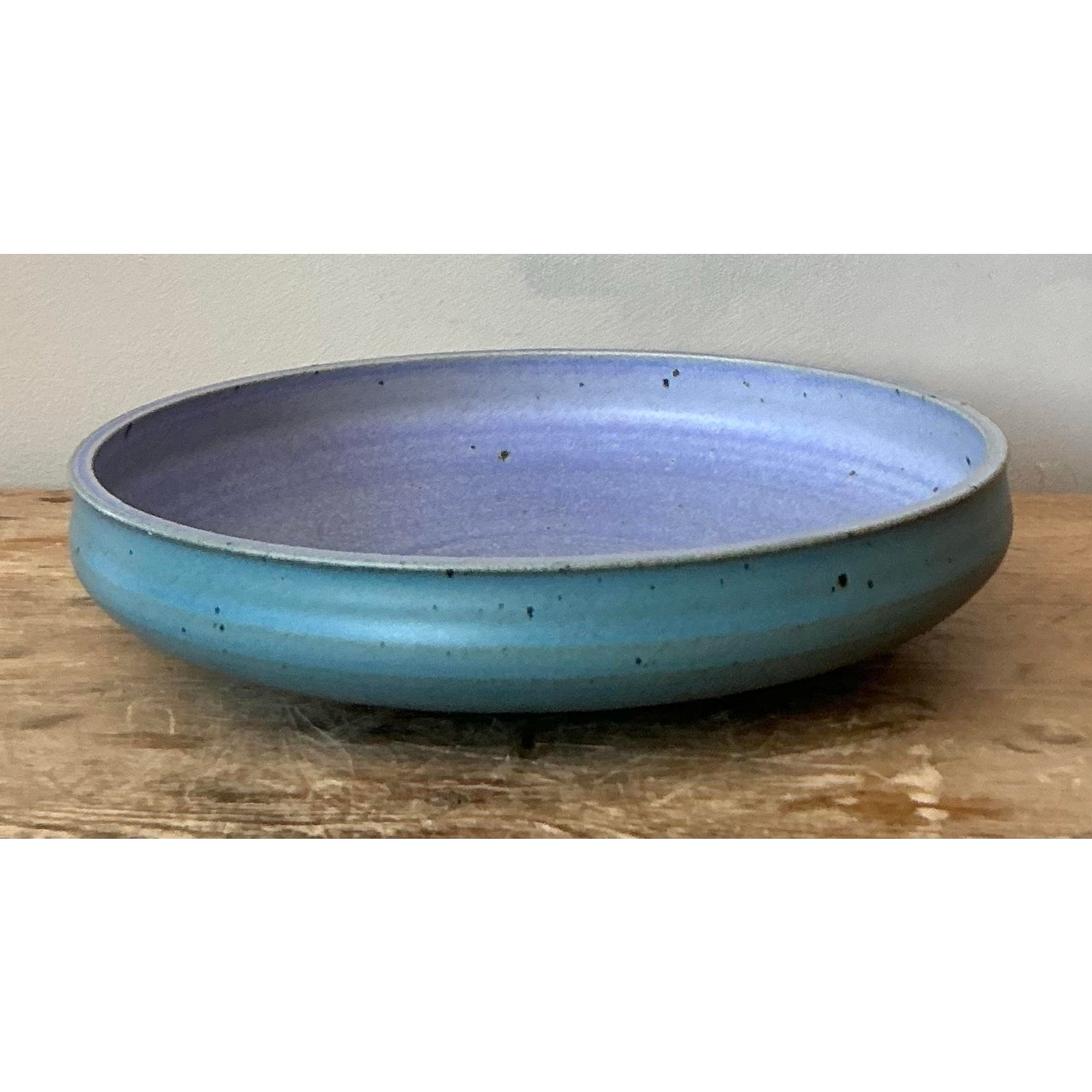 Vintage Boho Studio Pottery Platter - Back view