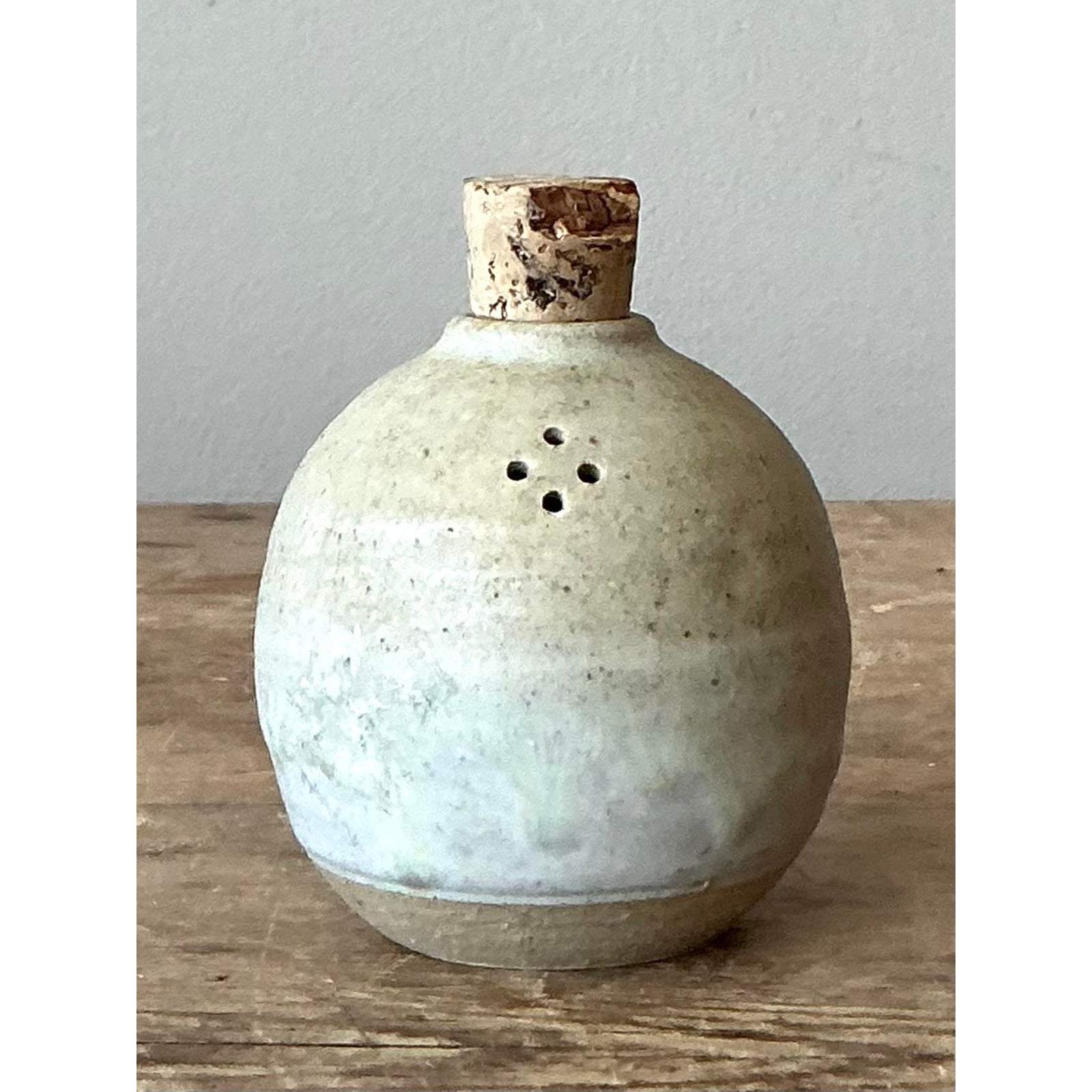 Vintage Boho Studio Pottery Shaker - Back view