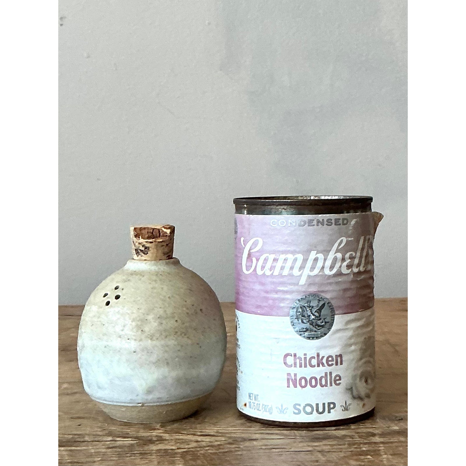 Vintage Boho Studio Pottery Shaker - Side view