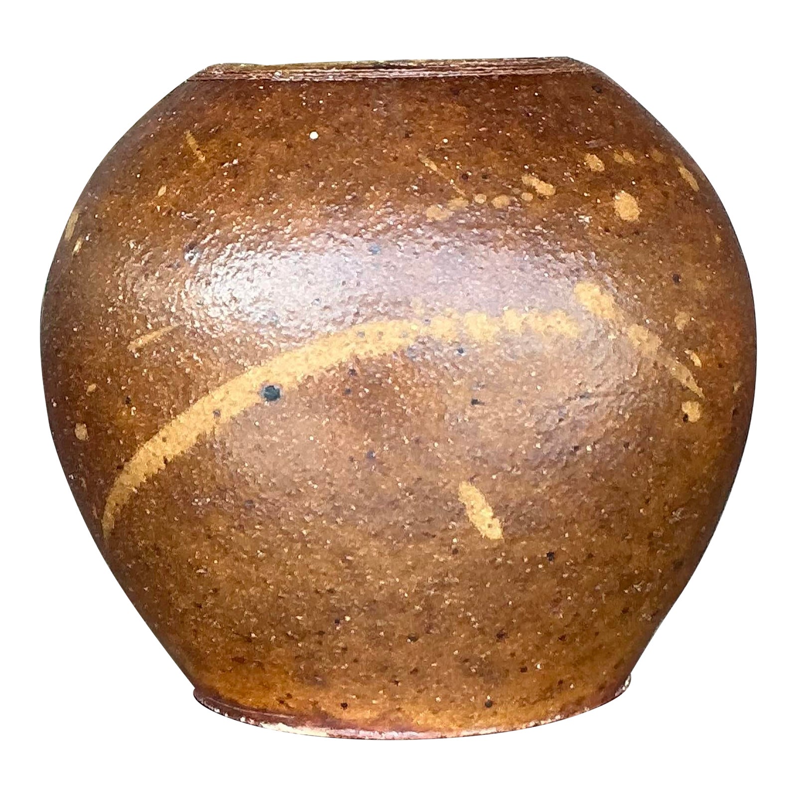 Vintage Boho Studio Pottery Vase - Detail view