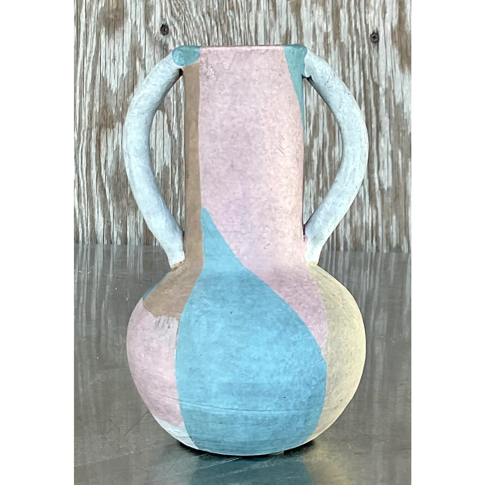 Vintage Boho Studio Pottery Vase - Detail view
