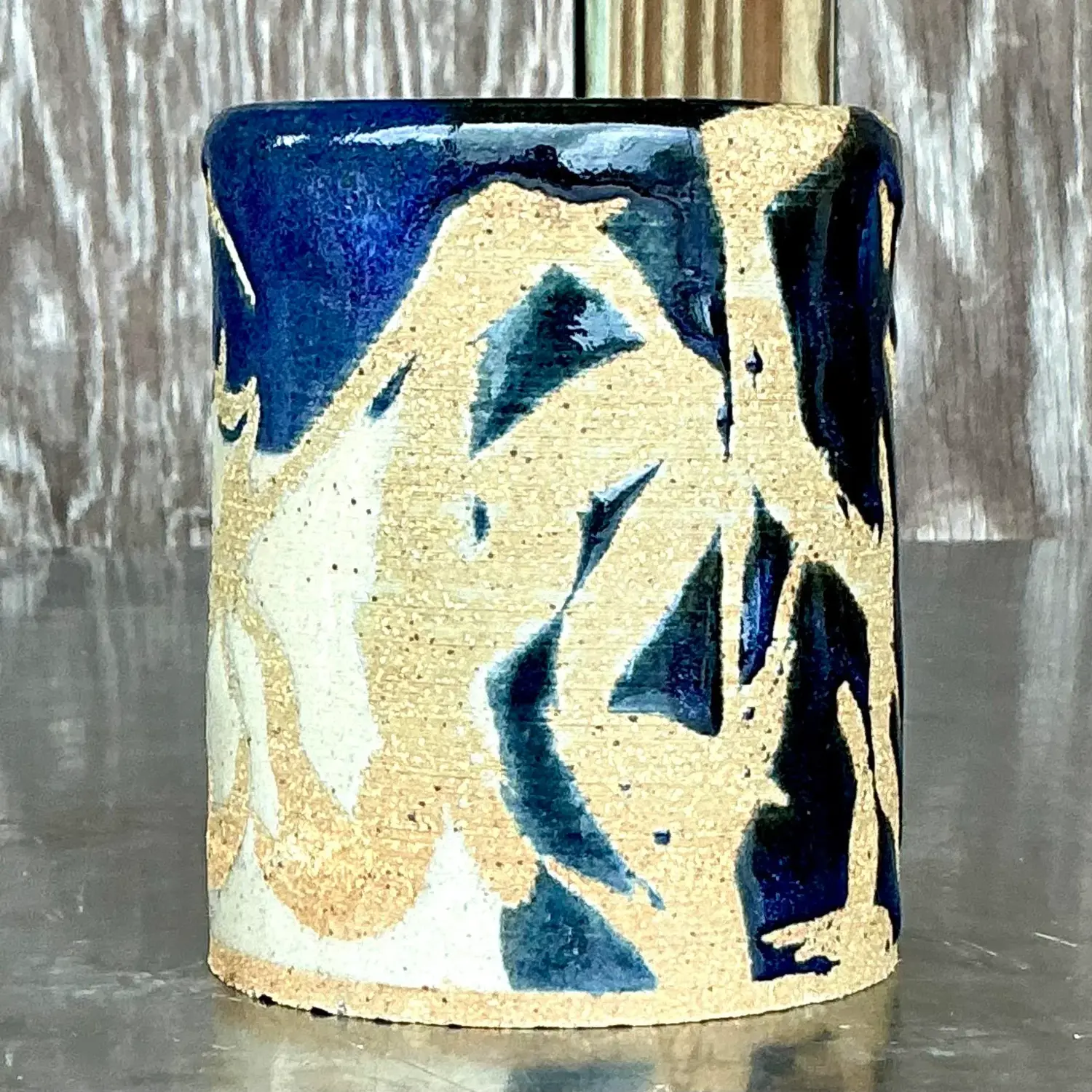 Vintage Boho Studio Pottery Vase - Detail view