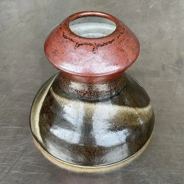 Vintage Boho Studio Pottery Vase - Detail view