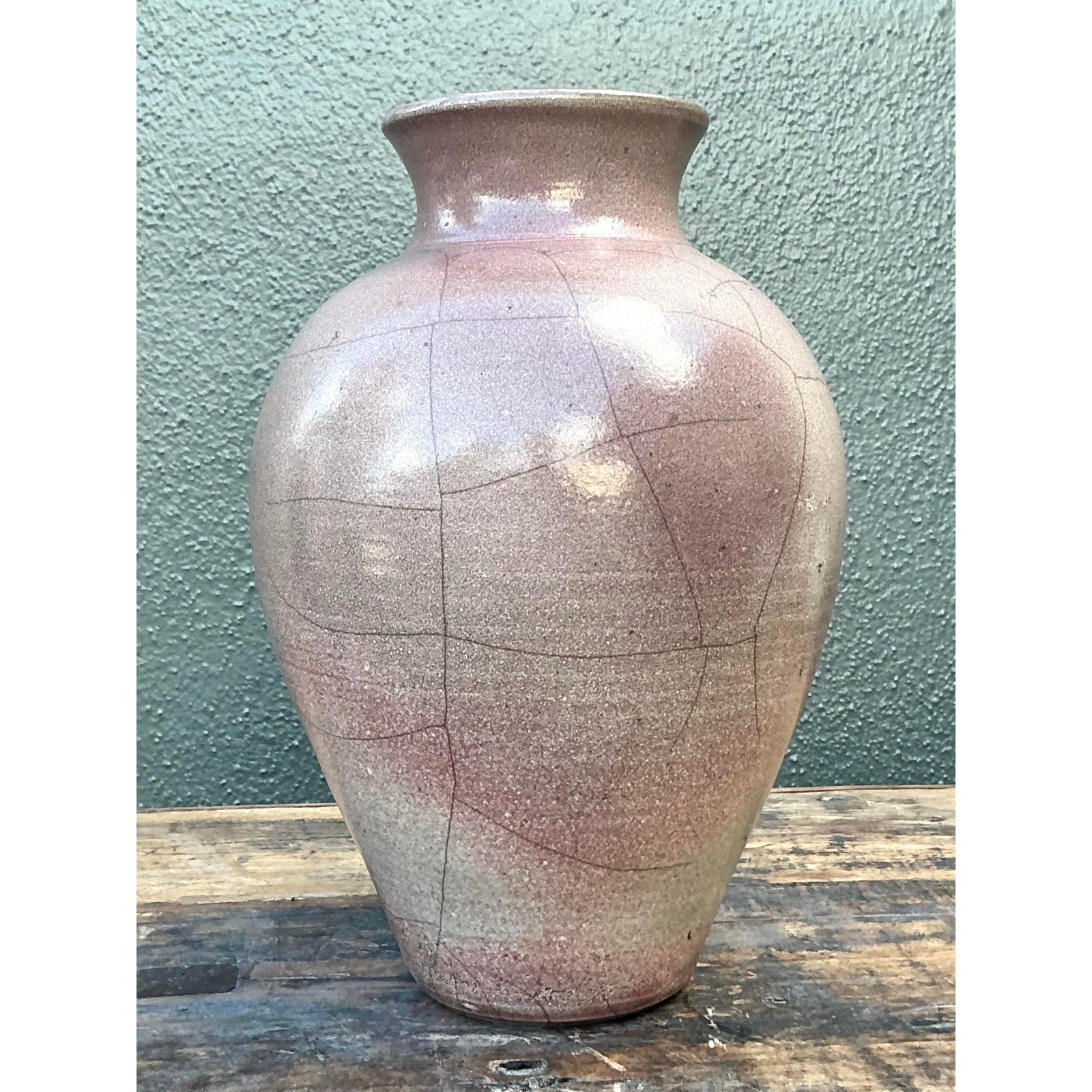 Vintage Boho Studio Pottery Vase - Side view