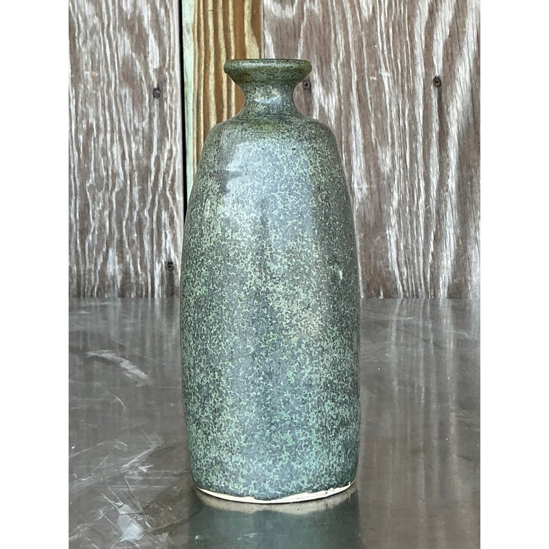 Vintage Boho Studio Pottery Vase - Detail view