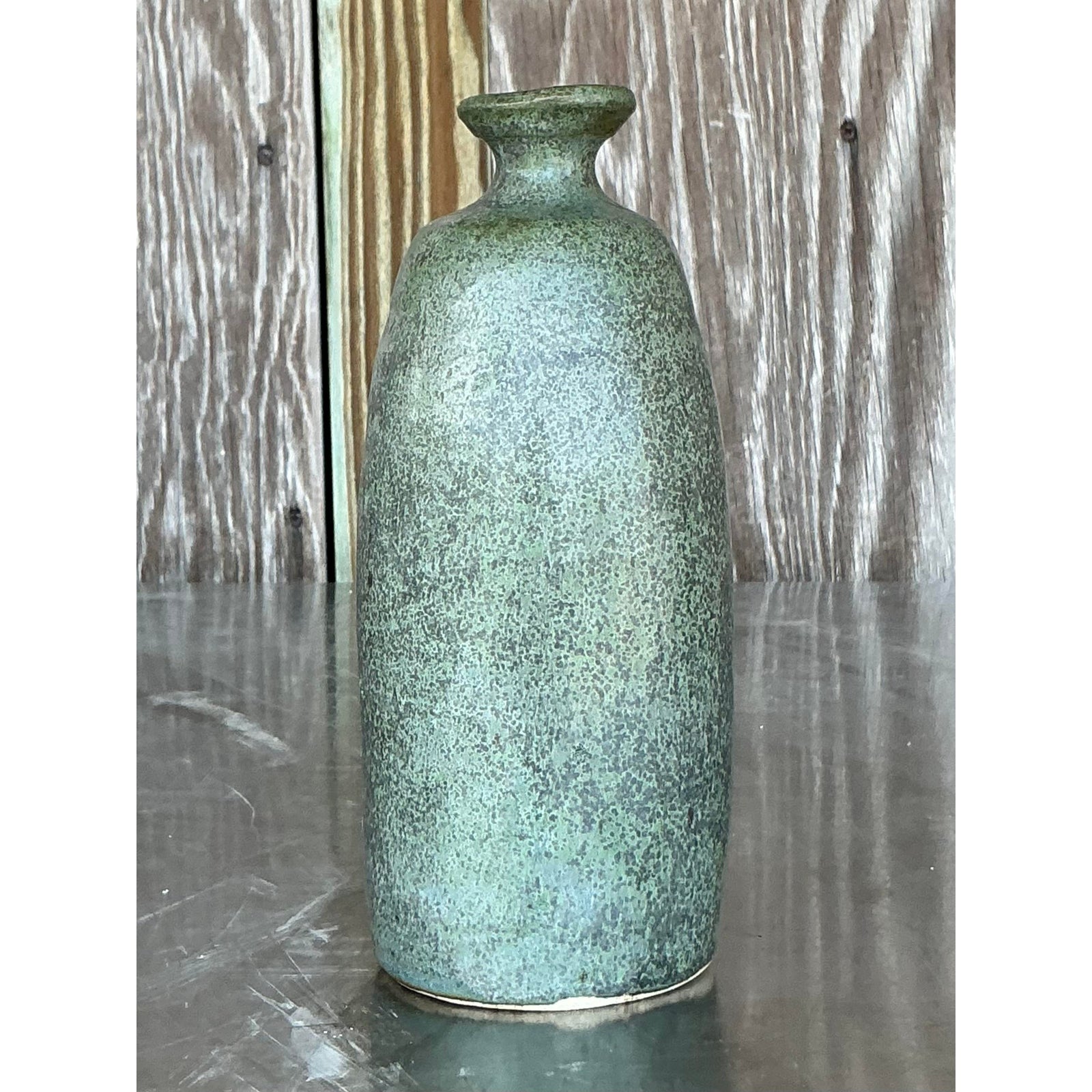 Vintage Boho Studio Pottery Vase - Side view