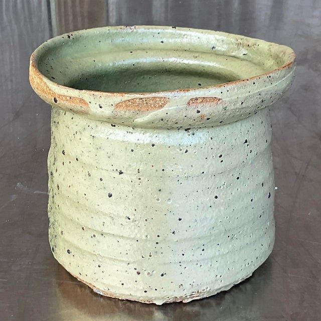 Vintage Boho Studio Pottery Vase - Detail view
