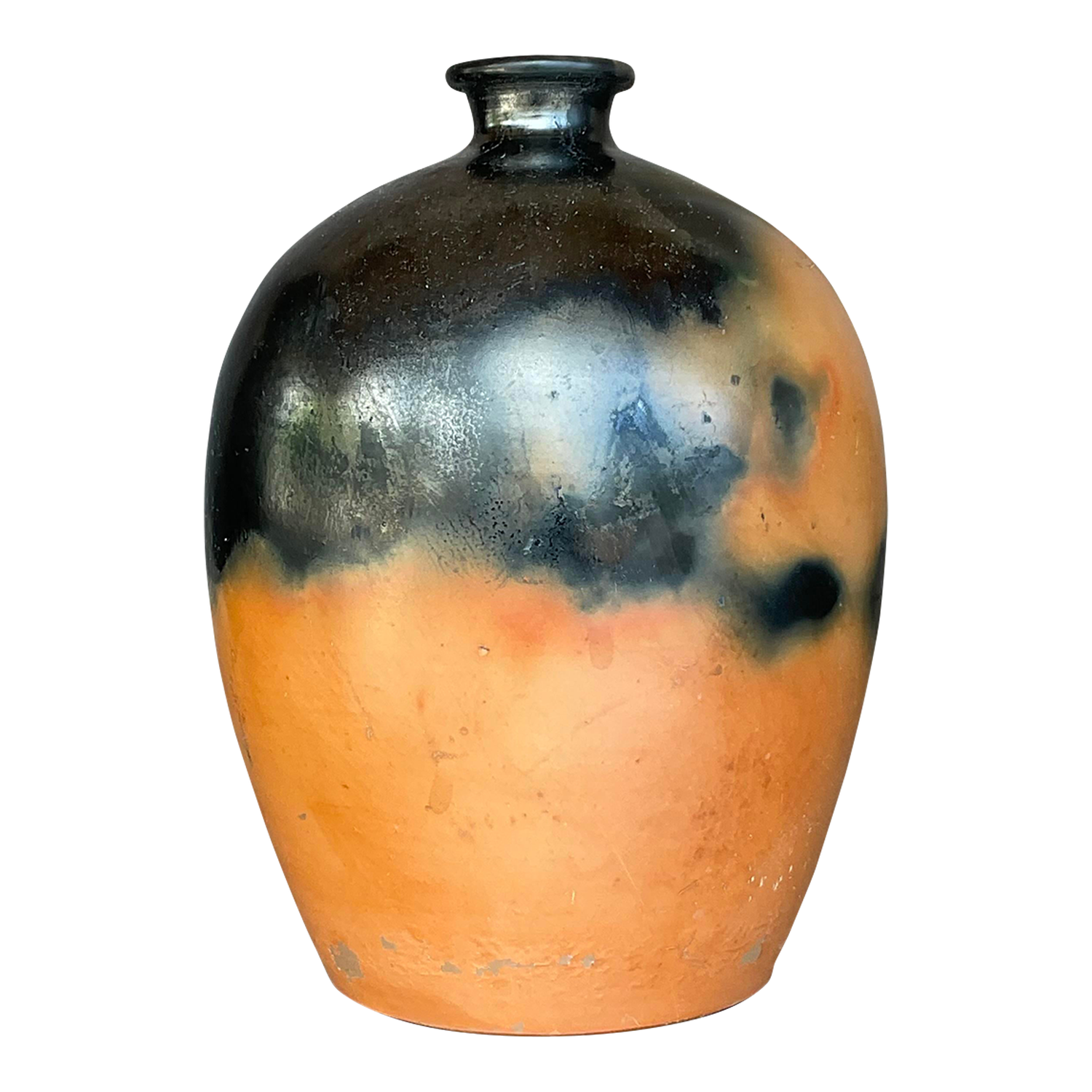 Vintage Boho Suggar Fired Pottery Urn - Detail view