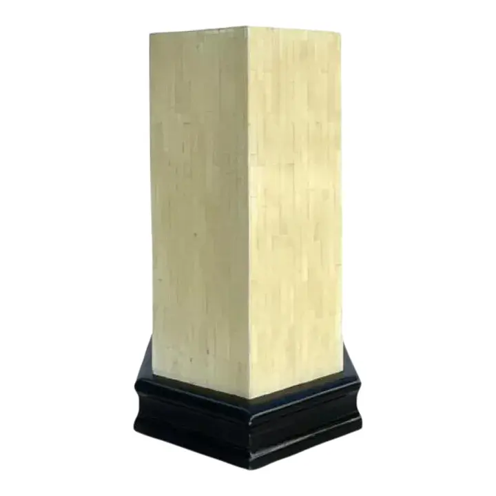 Vintage Boho Tessellated Bone Pedestal