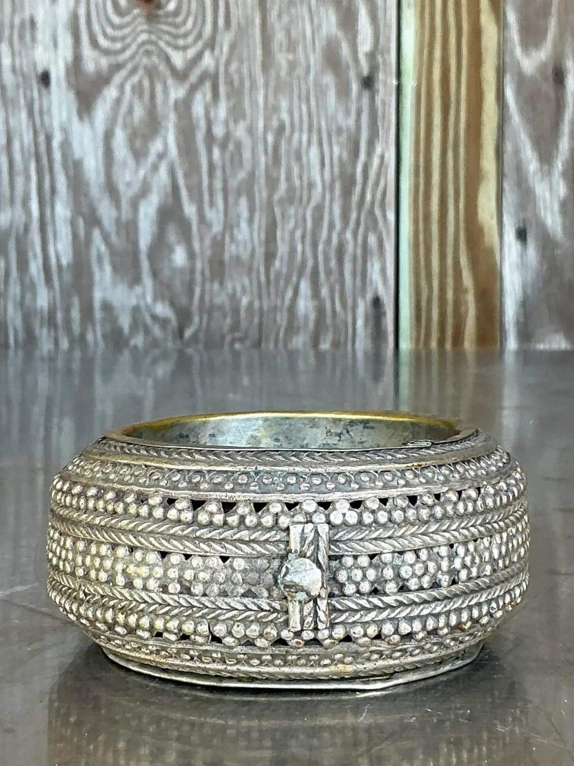 Vintage Boho Tibetan Small Bowl - Top view