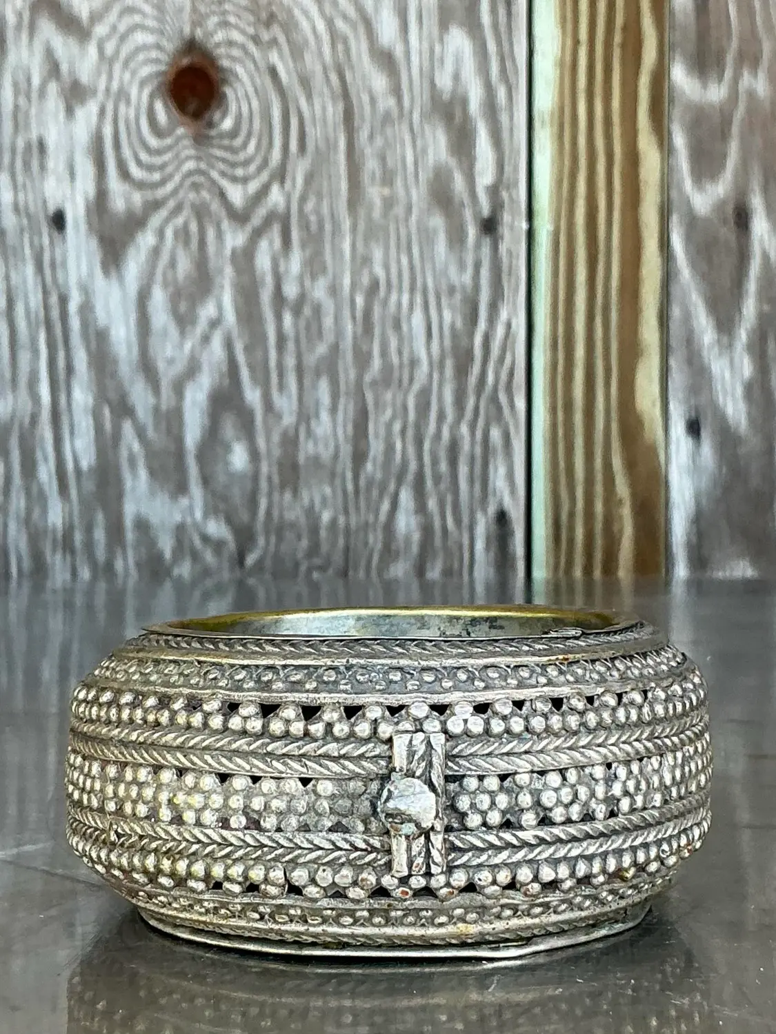 Vintage Boho Tibetan Small Bowl - Back view