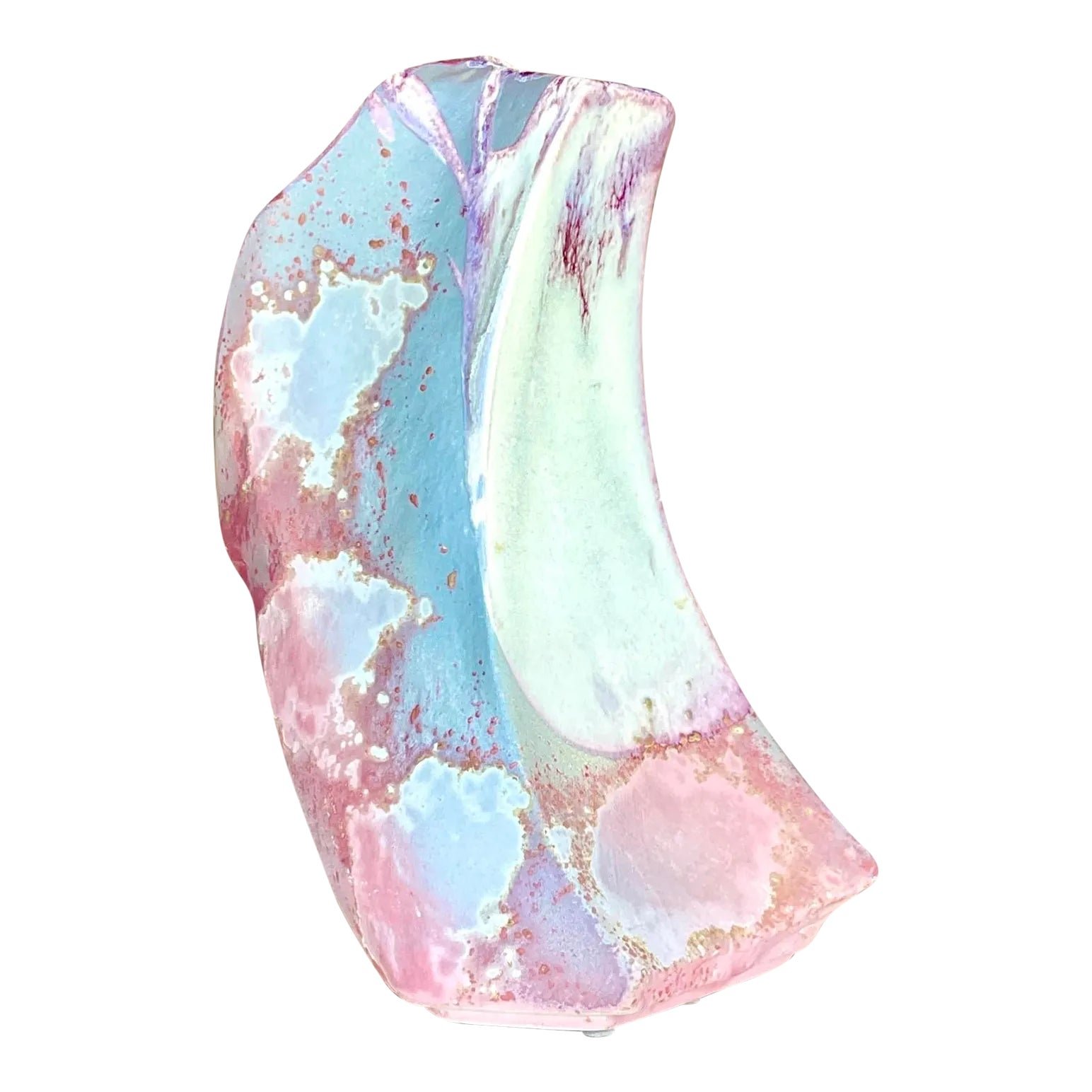 Vintage Boho Tony Evans Raku Fired Vase