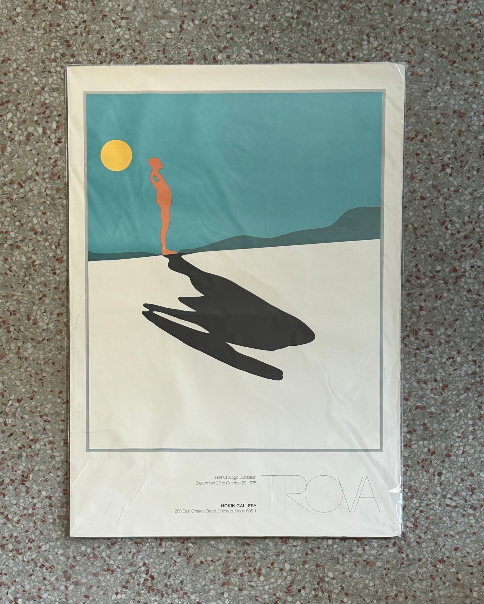 Vintage Boho Trova Ad Poster - Back view