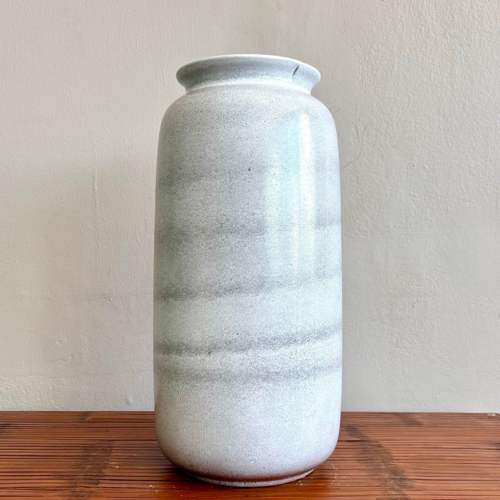 Vintage Boho West German Ceramic Vase - Top view