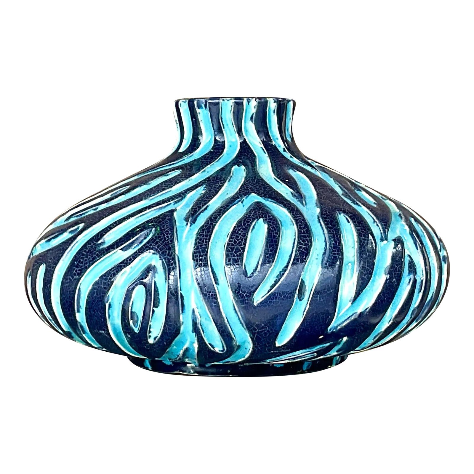 Vintage Boho Wiggles Pottery Vase
