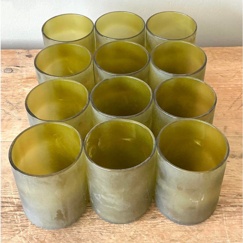 Vintage Boho Wine Bottle Rocks Glasses - Set of 12Vintage Boho Wine Bottle Rocks Glasses - Set of 12 - Side view