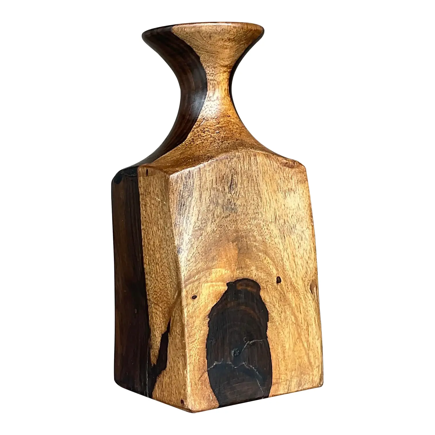 Vintage Boho Wood Vase